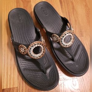 Black Crocs Sandals size 8